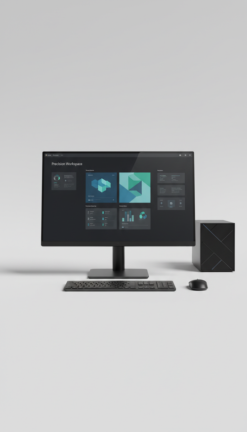 Desktop Computer with Precision Workspace Interface